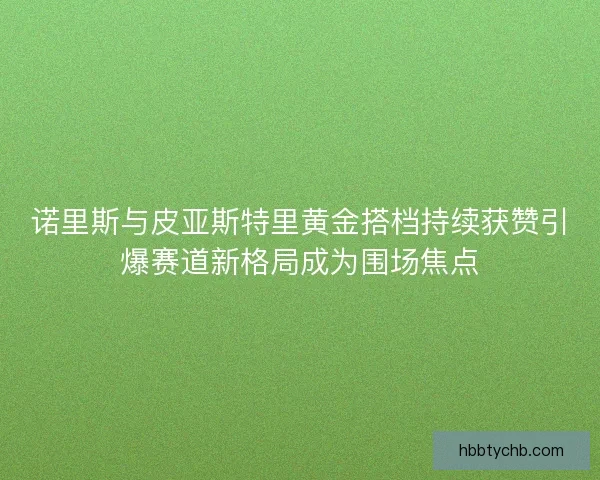 诺里斯与皮亚斯特里黄金搭档持续获赞引爆赛道新格局成为围场焦点